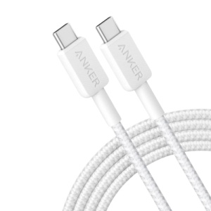 ANKER USB-C to USB-C Cable 6ft 240W Braided White - Img 1