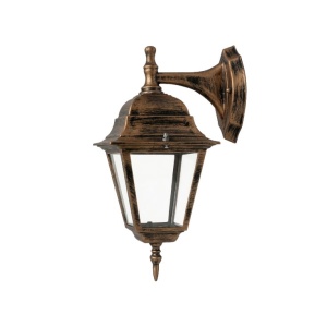 ARTE ILLUMINA kvadratna zidna baštenska svetiljka E27, IP44, bronza