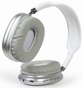 BHP-LED-02-W Gembird Bluetooth stereo Slualice sa mikrofonom Bt V5.0 400mAh/32Ohm, 2h Li-ion Bele - Img 2