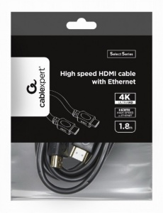 CC-HDMI4L-6 Gembird HDMI kabl v.2.0 ethernet support 3D/4K TV 1.8m (alt. CC-HDMIL-1.8M) - Img 2