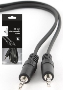 CCA-404-5M Gembird 3.5mm stereo plug to 3.5mm stereo plug audio AUX kabl 5m - Img 1