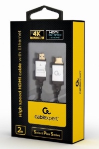 CCB-HDMIL-2M Gembird HDMI kabl, High speed,ethernet support 3D/4K TV Select Plus Series blister 2m - Img 2
