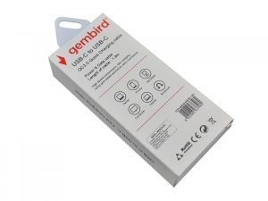 CCP-AMCM-AMCM-1.8M** Gembird USB 2.0 Type-C to Type-C cable (AM/CM), QC3.0, 1.8m WHITE (135) fo - Img 3