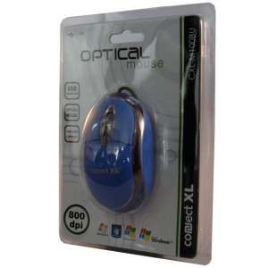 Connect XL Miš optički, 800dpi, USB, plava boja - CXL-M100BU - Img 2