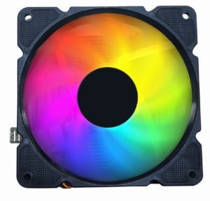 CPU-HURACAN-ARGB-X140 Gembird UNI kuler 100W 120mm.Fan +/-1600rpm 26dBa LGA 775/115x/1200/AMD - Img 2