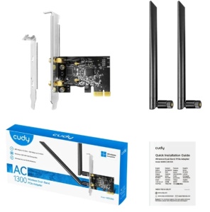 Cudy WE1300,AC1300 bežièni dvopojasni Wi-Fi 5, PCI-E adapter,V1.0, 867 Mbps + 400 Mbps - Img 3
