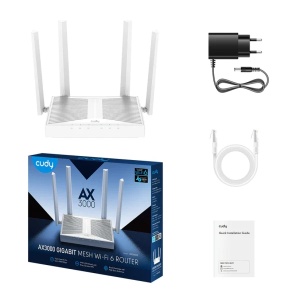 Cudy WR3000E,AX3000 Gigabit Mesh Wi-Fi 6 ruter V2.0,1.2 GHz dvojezgarni CPU, 2402 Mbps + 574 Mbps - Img 2