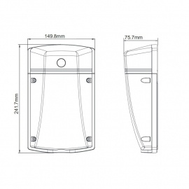 DAWN LED SVETILJKA BR-WL30W-03Q 4000K 3300lm 120° IP66 - Img 3