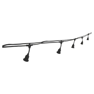 EUROLAMP spoljna girlanda sa 10 grla E27, 10+1 m, IP64, crna
