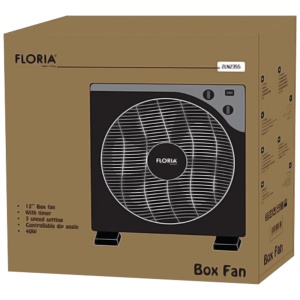 Floria Ventilator, podni, prečnik 30 cm, timer, 40 W, crni - ZLN2355 - Img 2