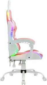 Gaming stolica Defender Ideal/RGB/eko koža/do 110 kg/roze-bela - Img 3