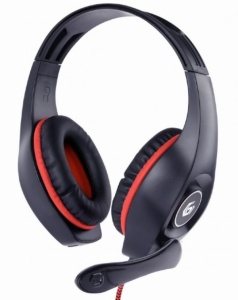 GHS-05-R Gembird Stereo gejmerske slusalice sa mikrofonom+volume kontrolom 3.5mm RED - Img 1