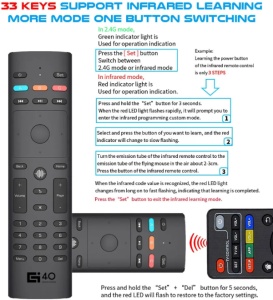 GMB-G40S AIR MOUSE Remote control for TV/PC, With Gyroscope smart google Google Assistant - Img 2