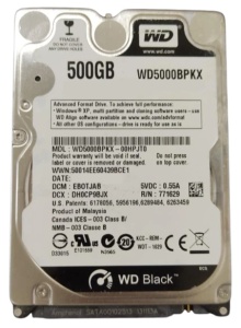 HDD 2.5 * 500GB WD5000BPKX WD BLACK scorpio 7200rpm 16mb SATA3 9.5mm - Img 2
