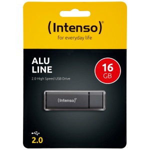 (Intenso) USB Flash drive 16GB Hi-Speed USB 2.0, ALU Line - USB2.0-16GB/Alu-a - Img 1