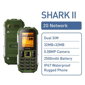 IPRO Shark II green Feature mobilni telefon 2G/GSM/DualSIM/IP67/2500mAh/32MB/Srpski - Img 2