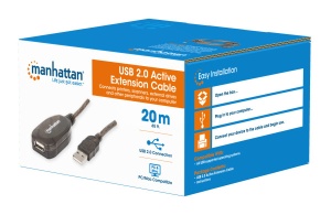 Kabl Manhattan 150958 USB-A M/F 2.0/480Mbps/produžni aktivni/20m - Img 2