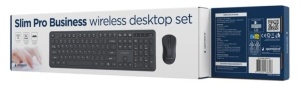 KBS-WPS-01 Gembird Slim Pro Business bežièni desktop set, crna, US raspored - Img 2