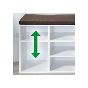 KESPER KSP15910 DRVENI CIPELARNIK BELI SA JASTUKOM ZA SEDENJE 103,5X48X29,5CM - Img 2