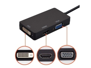 Kettz Mini DisplayPort na HDMI+VGA+DVI DHV-59 - Img 3