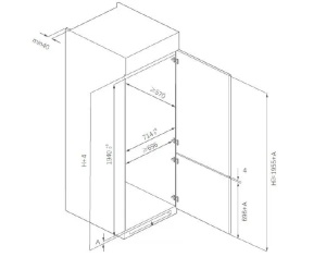 Kombinovani frižider HEINNER HCNF-BIM403INVD/No Frost/inverter/ugradni/69x195,3 - Img 3
