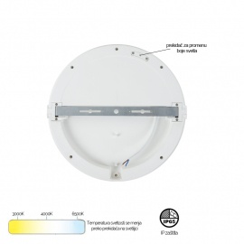 LED PLAFONJERA X09-200-15W 3000/4000/6500K IP65 BELA - Img 4