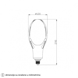 LED SIJALICA ED120 E27 80W 6500K - Img 2