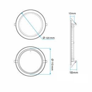 LED ugradna panel lampa 6W toplo bela - Img 2