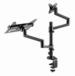 MA-DA-04 Gembird Podesivi stoni drzac za monitor tilt, 17-32 max.8kg + nosac za laptop - Img 2