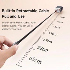 MCDODO CH-4281 ZIDNI PUNJAČ 40W 1C+1A GaN SA UGRAĐENIM Kablom USB-C NA IZVLAČENJE 65cm - Img 2