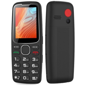 MeanIT Telefon mobilni, 2.4" ekran, SOS dugme, crni - Senior 10 Plus, Crni