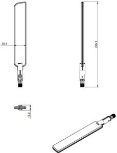 MikroTik HGO-LTE-W LoRa/LTE antena MT054