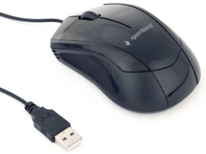 MUS-3B-02 ** Gembird Opticki mis 1000Dpi 3-button black 105mm USB (237) - Img 2