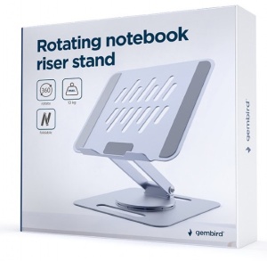 NBS-DR1-01 Gembird Rotirajuce postolje za laptop 15,6, max.1kg, spacegrey - Img 1