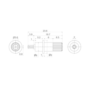 Osovina za trimer pot. ACP hexa 20mm crna - Img 2