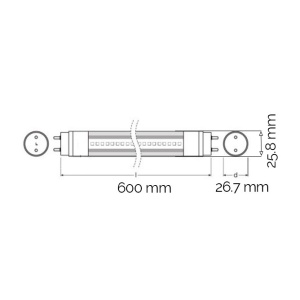 OSRAM LED cev 8W dnevna svetlost 60cm - Img 4