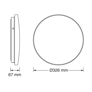 OSRAM LED plafonjera 32.6cm 18W 4000K IP20 bela - Img 2