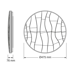OSRAM LED plafonjera 47.5cm 48W 4000K IP20 bela - Img 2