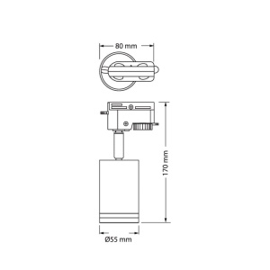 OSRAM PULSE beli monofazni šinski reflektor 6W - Img 2