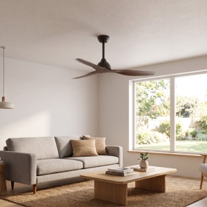 Plafonski ventilator sa daljinskim upravljačem, 132 cm, 30W, tamna boja drveta - Img 2