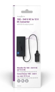 POCO100 DC konverter sa 230V AC 50 Hz na 12V DC Cigar uticnica, 60W, Utikaè sa uzemljenjem, Crna - Img 3