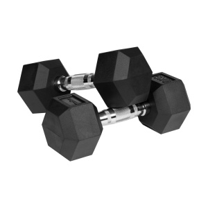 REBEL ACTIVE Gumirani HEX tegovi (bučice), par 2x8 kg, model RBA-2325-08 - Img 2