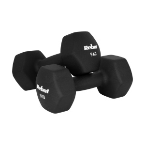 REBEL ACTIVE Neopren HEX bučice par 2x9 kg RBA-2330-9 - Img 2