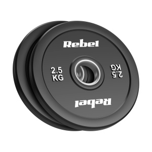 REBEL ACTIVE Olimpijski tegovi BUMPER gumirani 2x2.5kg za šipku 51mm RBA-2144-02.5