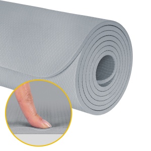 REBEL ACTIVE Strunjača (prostirka) za jogu, pilates i fitnes, 183x61 cm, debljina 1 cm, materijal TPE, siva boja, model RBA-3158-GY - Img 4