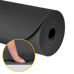 REBEL ACTIVE Strunjača (prostirka) za jogu, pilates i fitnes, 183x61 cm, debljina 4 mm, materijal TPE, crna boja, model RBA-3157-BK - Img 4