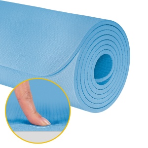 REBEL ACTIVE Strunjača prostirka za jogu, pilates i fitnes 183x61cm debljina 1cm TPE plava RBA-3158-BL - Img 4