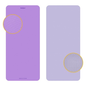 REBEL ACTIVE Strunjača prostirka za jogu, pilates i fitnes, 200x90 cm, debljina 1 cm, materijal TPE, ljubičasta boja, model RBA-3159-2PU - Img 3