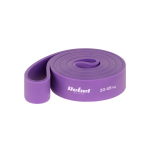 REBEL ACTIVE TPE elastična traka za vežbanje Power Band PT-4, ljubičasta, otpor 20-45 kg, model RBA-3001-4