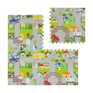 REBEL Edukativna puzzle podloga za igru za decu, 120 x 120 cm, motiv: automobili, model RBY-2251-4 - Img 2